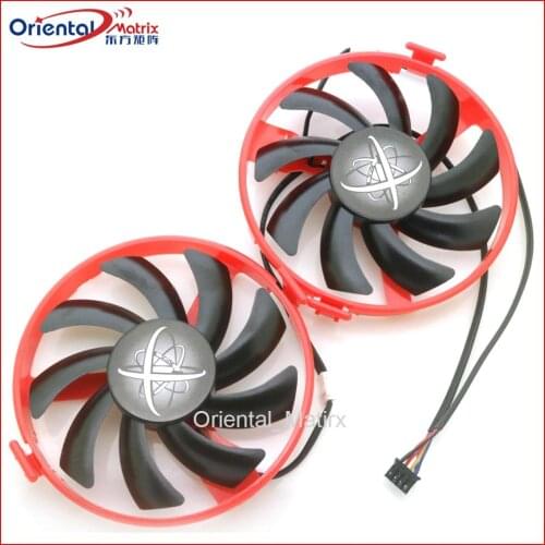 FDC10U12S9-C 12V 0.45A VGA Fan For XFX R9 380 380X R9 370 370X RX460 560 R7 350 360 370 Graphics Card Fan 4Pin