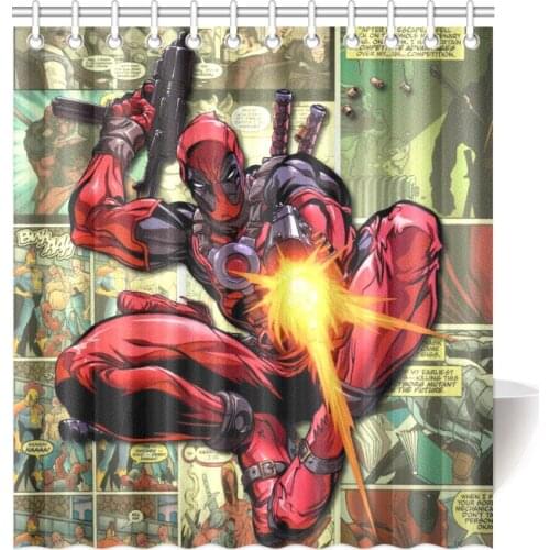 Deadpool Shower Curtain Decor for Home and Bathroom