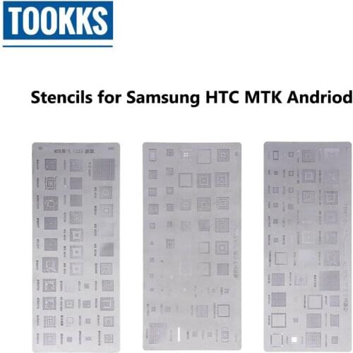 Samsung MTK HTC Huawei 3pcs universal BGA Stencils Android Directly Heated BGA Reballing Stencils Kit