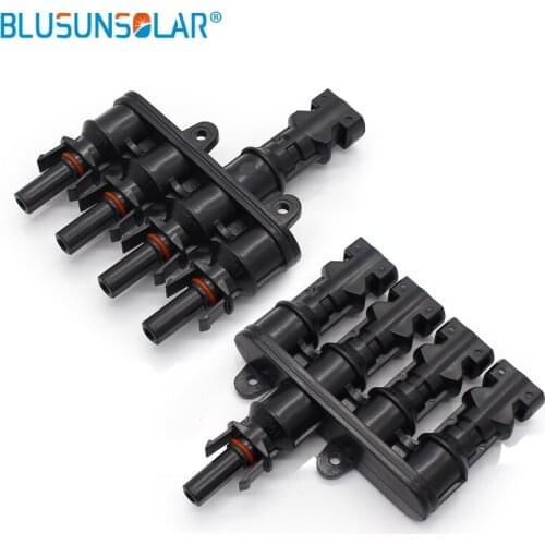 50Pairs /Lot Waterproof IP67 Connector 4 in 1 T Branch Connector TUV Approve For Solar System