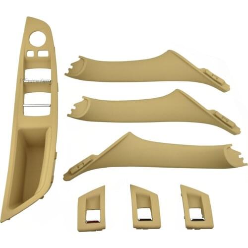 7 PCS 6 Colors Inner Door Armrest Handle Panel Pull Trim Cover For BMW 5 Series F10 F11 F18 520 525 2009-2016 Car Accessories