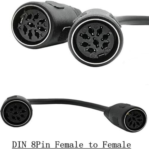 8 Pin Din Female to Female Speaker Audio Cable 0.2m