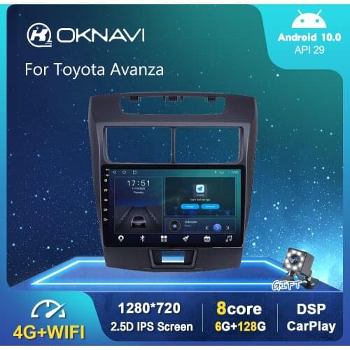 Android 10.0 Car Radio For Toyota Avanza 2010-2016 GPS Multimedia Stereo Player Carplay 6G 128G DSP Android Auto 9" No 2 din DVD