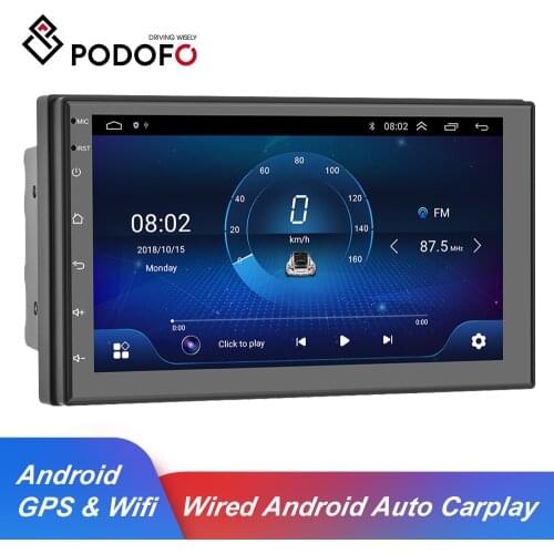 Podofo Car Radio 1 Din 4022d FM Stereo Receiver Auto Audio Bluetooth Autoradio Support Rearview Camera Steering Wheel Control