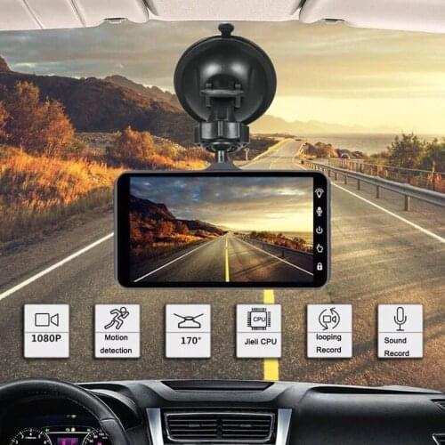 Dual-lens Car Dashcam DVR Front and Rear Dual-recording Alloy Body 1080P Full HD G Sensor Night Vision Driving Recorder