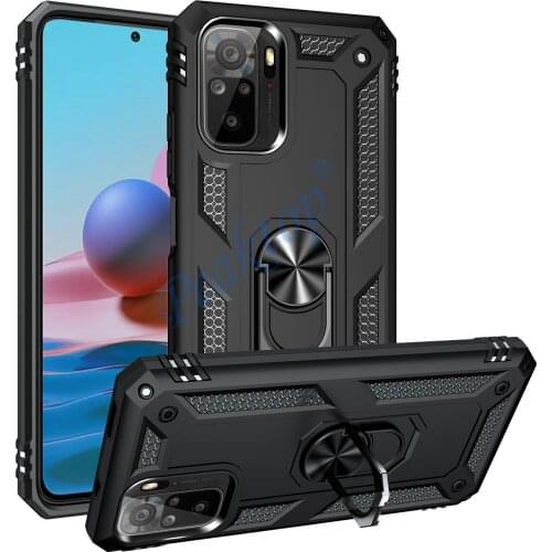 Armor Shockproof Case for Xiaomi Redmi Note 10S Military Drop Protective Magnet Holder Ring Case Cover for Redmi Note 10 S