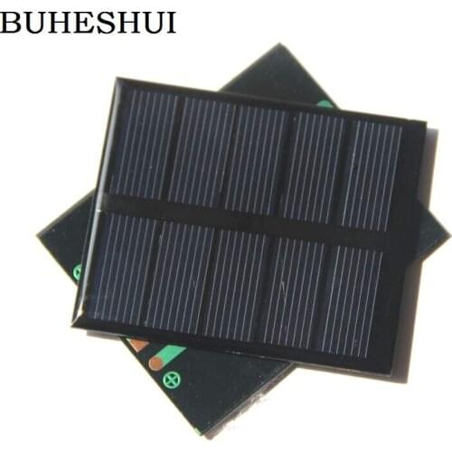 BUHESHUI 0.5W 2.5V Solar Cell Polycrystalline DIY Solar Panel Charger System Battery LED Light 58*70MM Epoxy Wholesale 50pcs
