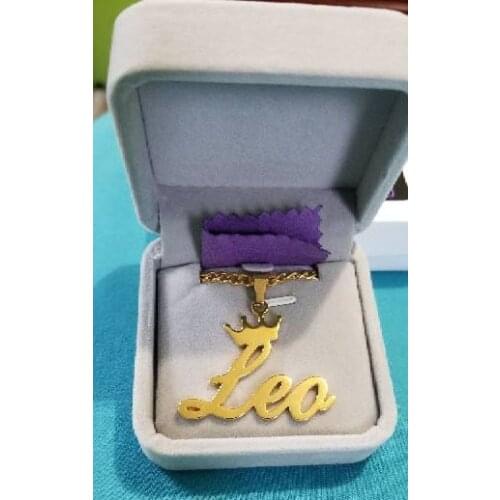 Personalized Crown Custom Name Necklace Women Men 2 inches Big Nameplate Jewelry Stainless Steel 4MM Cuban Chain Letter Necklace