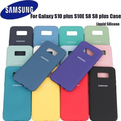 Samsung Galaxy S10 Plus S10 e S10+ Case Liquid Silicone Shockproof Soft Case For Galaxy S8 S8+ S8 Plus Protection Cover Case