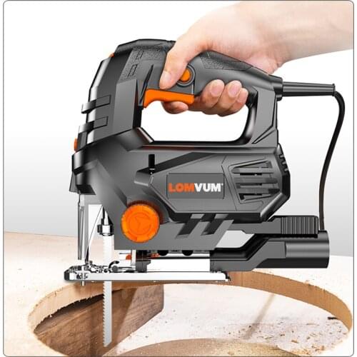 LOMVUM Electric Jigsaw EU US Jig Saw for Woodworking Variale Speed Electrical Saw 220V Cutting Metal Wood Aluminum 1 blade
