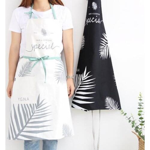 Nordic Style Apron Christmas Tree Printing Brief Adult Apron With Big Pocket Kitchen Baking Cooking Accessories Bib Aprons