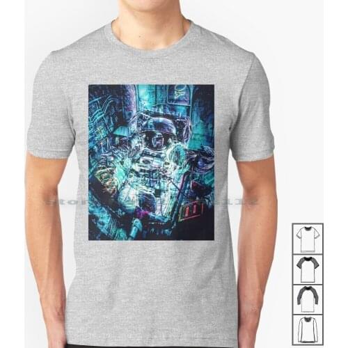 Outerspace T Shirt 100% Cotton Outerspace Cosmonaut Intergalactic Scifi Space Quest Finalfrontier Spacesuit Deep Space Astro
