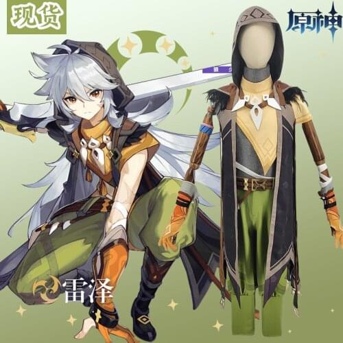 Game Genshin Impact Razor Original Ver. Battle Uniform Gorgeous Outfit Cosplay Costume Halloween Men Free Shipping 2020 NEW