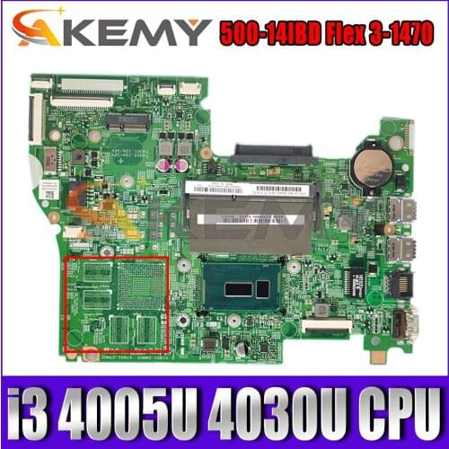 For Lenovo YOGA 500-14IBD Flex 3-1470 notebook motherboard 14217-1M 448.03N03.001M with i3 4005U 4030U CPU tested 100% working
