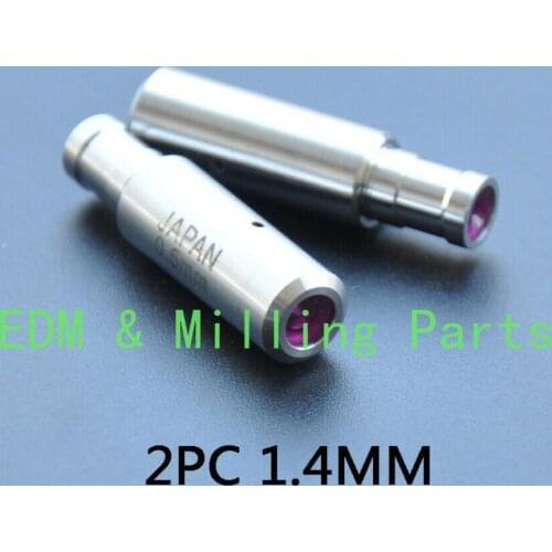 2PCS CNC 1.4MM Ruby Ceramic Wire Cut Electrode Guide Fit EDM Drilling Machine Parts For EDM Wire Cut Ruby Electrical Mill Part