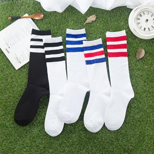 Striped Socks Women Cotton Short Casual Sports Ladies College Style Sock Cute Design Fashion Funny Harajuku Middle Tube Girl Sox