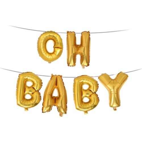New OH BABY Aluminium Foil Balloon Baby Birthday Letter Set Baby Birthday Baby Shower Various Holiday Party Decoration Balloons