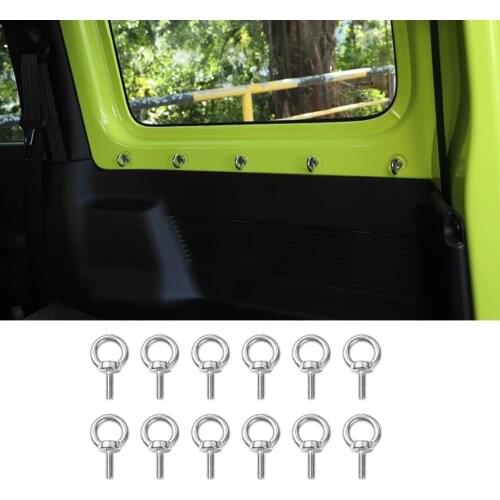 New High Quality Stainless Steel Round Hole Screw Decorative Cover for Suzuki Jimny 2019 2020 JB64 JB74 Car Interior Accessories