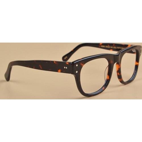 New Johnny Depp Glasses Men Brand Design Vintage Acetate Optical Eyeglasses Frame Women Myopia Glasses Frame Clean Lens