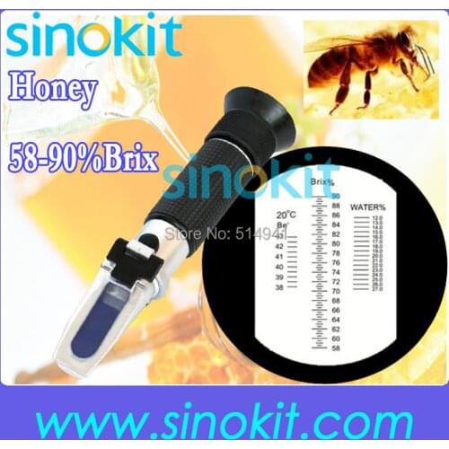Professional Brix 58-92% Honey Hand-held Refractometer RHB-90ATC