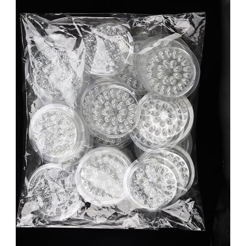 100Pcs Glue Gasket Pad Transparent Glue Holder Eyelashes Adhesive Plastic Eyelash Extension Glue Pallet Paste Makeup Tools
