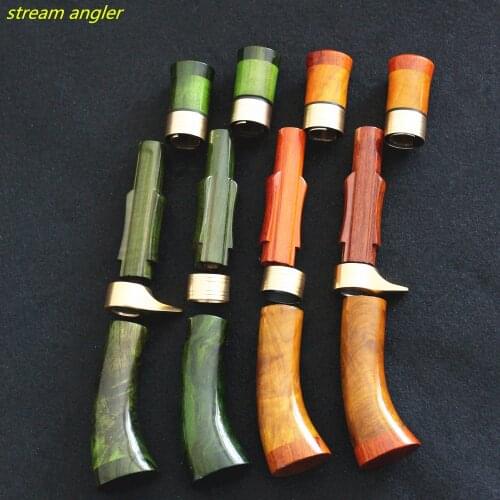 Camphor Tree Solid Wood Rod Handle DIY Retro Devise Make Your Own Lure Fishing Rod Do It Yourself Spinning And Baitcasting 61g