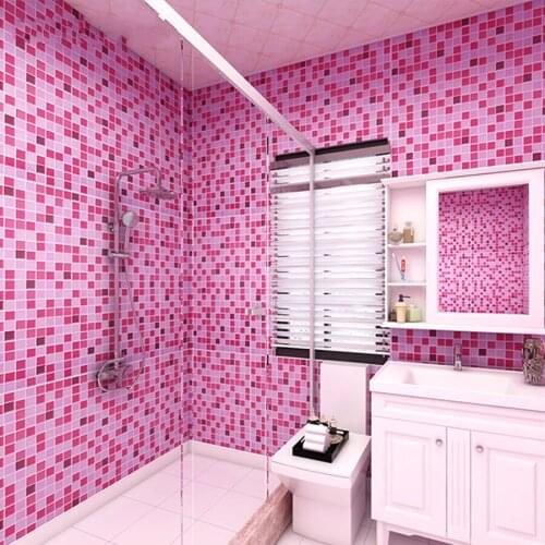 Mosaic Self-adhesive PVC Wallpaper Waterproof Peel and Stick Wall Stickers for Kitchen Bathroom Furniture Renovation