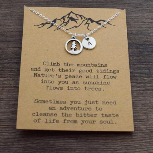 SanLan 1pcs pine tree necklace camping jewelry mountain Nature Outdoor