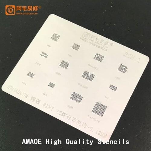 Reball Tin Net Template For BROADCOM WIFI IC 4330 4334 43340/43341 4339 43438 43455 4554 4343 4774 43596 BGA Reballing Stencil