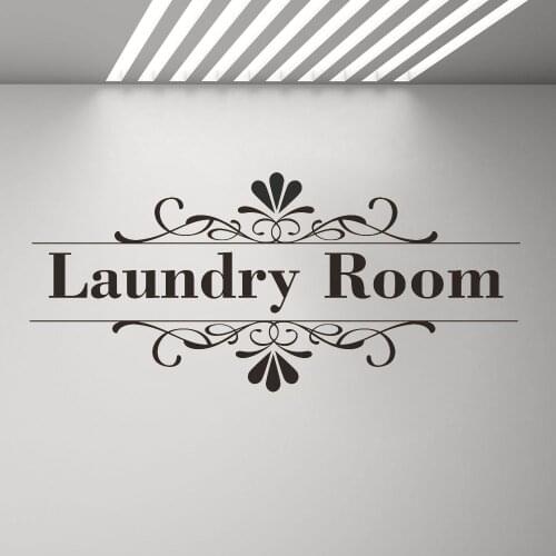 Laundry Room Sign Wall Decal Removable Wall Decoration Vinyl Window Stickers Home Decoration Art Mural Wallpaper G276