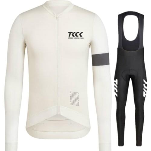TKCK 2021 Professional bicycle Sweatshirt Long cycling jersey set ciclismo cycling bib shorts jersey kit maillot ciclismo DH BMX