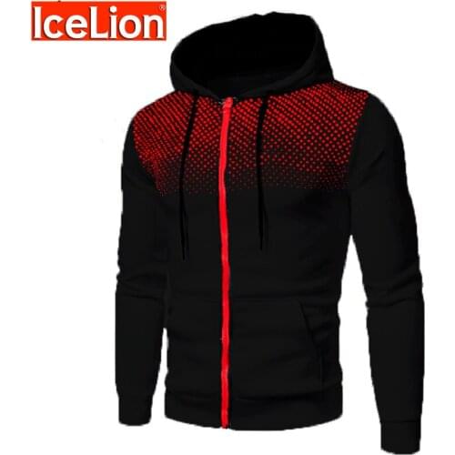 IceLion 2021 Hoodie Men Casual Sweatshirt Men Print Hoodie Solid Color Loose Men Hoodie Fashion Men Clothing Slim Fit Sudaderas