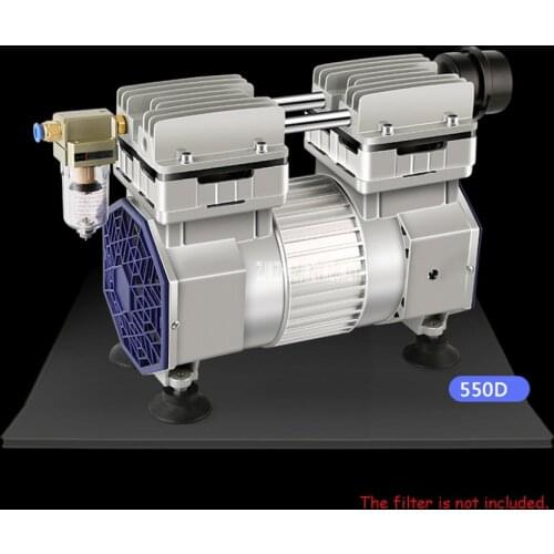 550D Oil-Free Vacuum Pump Industrial Vacuum Pump Mute High Vacuum Pump Large Flow Negative Pressure Pump Suction Pump 320W 220V