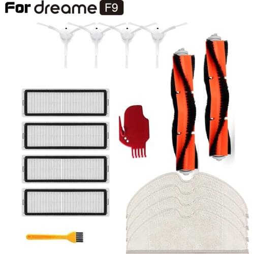For Dreame F9 Robot Vacuum Cleaner Main Brush Side Brush HEPA Filter Mop cloth Cloths Mopping Replacement Accessories Parts
