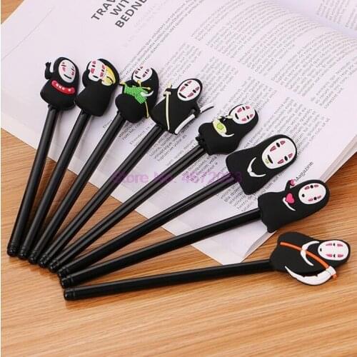 1000pcs Japan Spirited Away No Face man gel pen Cute black ink neutral pens Promotional stationery Gift School writing Supplies