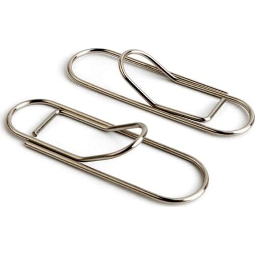 25Pcs/set Stainless Steel Pen Holder Clip for Notebook Journals Paper Clip Office Supply