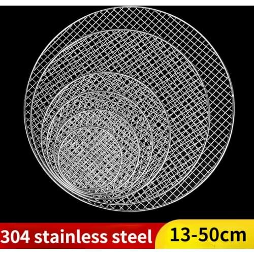 304 Stainless Steel round BBQ Grill Mesh Home Roast Nets Bacon Grill Tool Iron Nets barbecue accessories non-stick BBQ Mat Grid