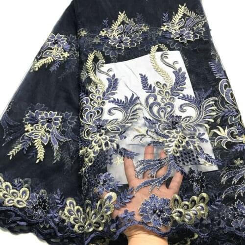 African Lace Fabric 2021 Embroidered Nigerian Laces Fabric Bridal High Quality French Tulle Lace Fabric For Wedding Party M3121