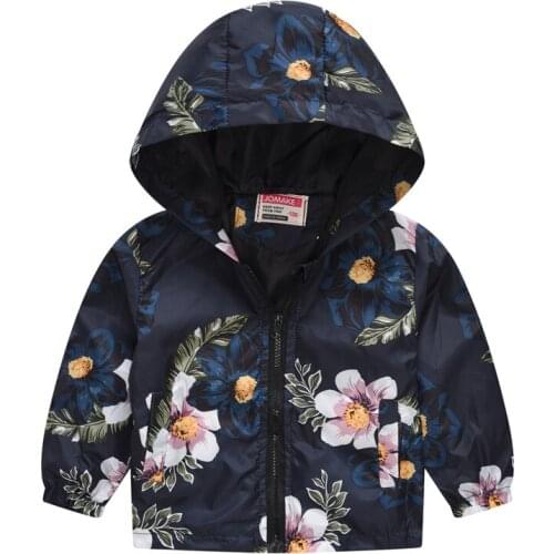 BBD New Toddler Coat Spring Autumn Girls Boys Cartoon Hooded Rainproof Windbreaker Infants 2-7 Years Tops Kids Clothes