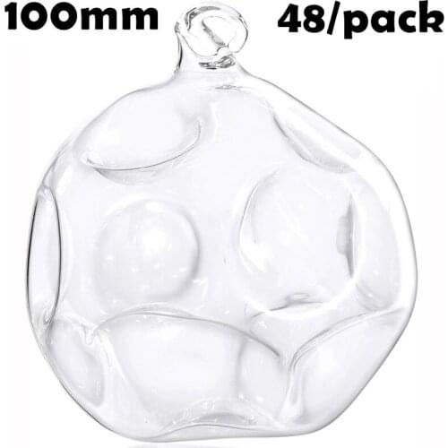 Free Shipping DIY Paintable Christmas Xmas Decoration Ornament/Ball 80*80mm Glass Uranolite, 100/Pack
