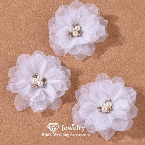 CC Hairgrips Wedding Accessories for Women Engagement Jewelry Bridesmaids Hairwear Flower Shape Headdress Hair Clip Hairpin M239