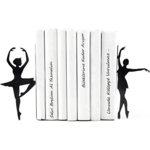 Black Ballerina Figured Decorative Metal Book Holder, Book Support-Regulatory
