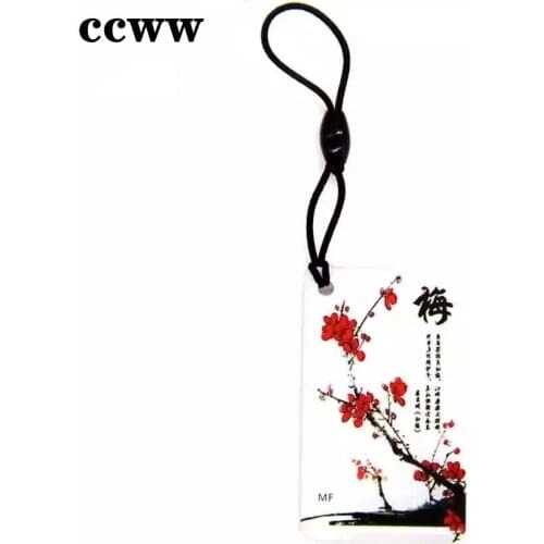 Plum Blossom Pattern S50 1K UID Keyfobs Key Tag Changeable Rewritable IC Card Duplicate Clone Token Badge Keychain