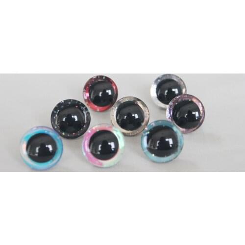 400pcs shiney glitter toy eyes 12 14 16 18 20 25 30 35mm New 3D Colorful Toy Eyes+Washer for Diy Plush Doll--D8