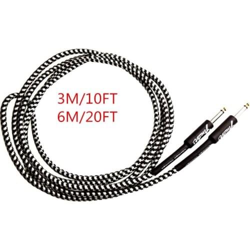 3M/6M Electric Guitar Cable Multicolor Cord Professional Instrument/Guitar Cable Lead Jack to Jack Electric Bass Keyboard