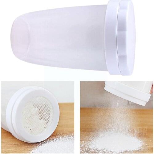 Kitchen Plastic Powder Chocolate Shaker Icing Sugar Powder Coffee Shaker Cover Diy Flour With Powder Tools Bakeware Sifter B0V4