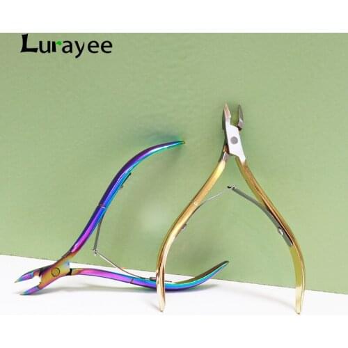 Lurayee Cuticle Cutter Nippers Trimmer Manicure Tools with Double Spring Stainless Steel Clippers Remover Scissor Nail Care Tool