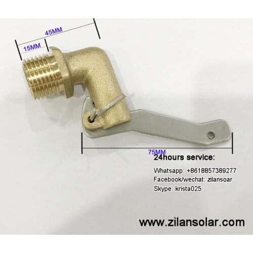 1/2" auxiliary tank brass switch valve with straight arm