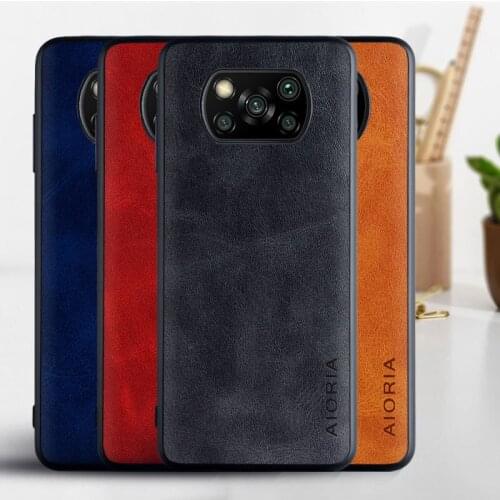 Matte Leather Thin Back Cover for Xiaomi POCO X3 NFC K30 F2 Pro Redmi Note 9S 9A 9C 9 8 8T 8A Anti-slip Cell Hone Cases