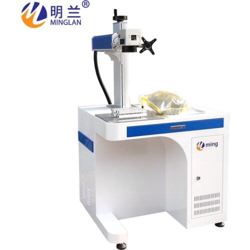 Metal fiber laser marking machine 20W 30W raycus source with rotary